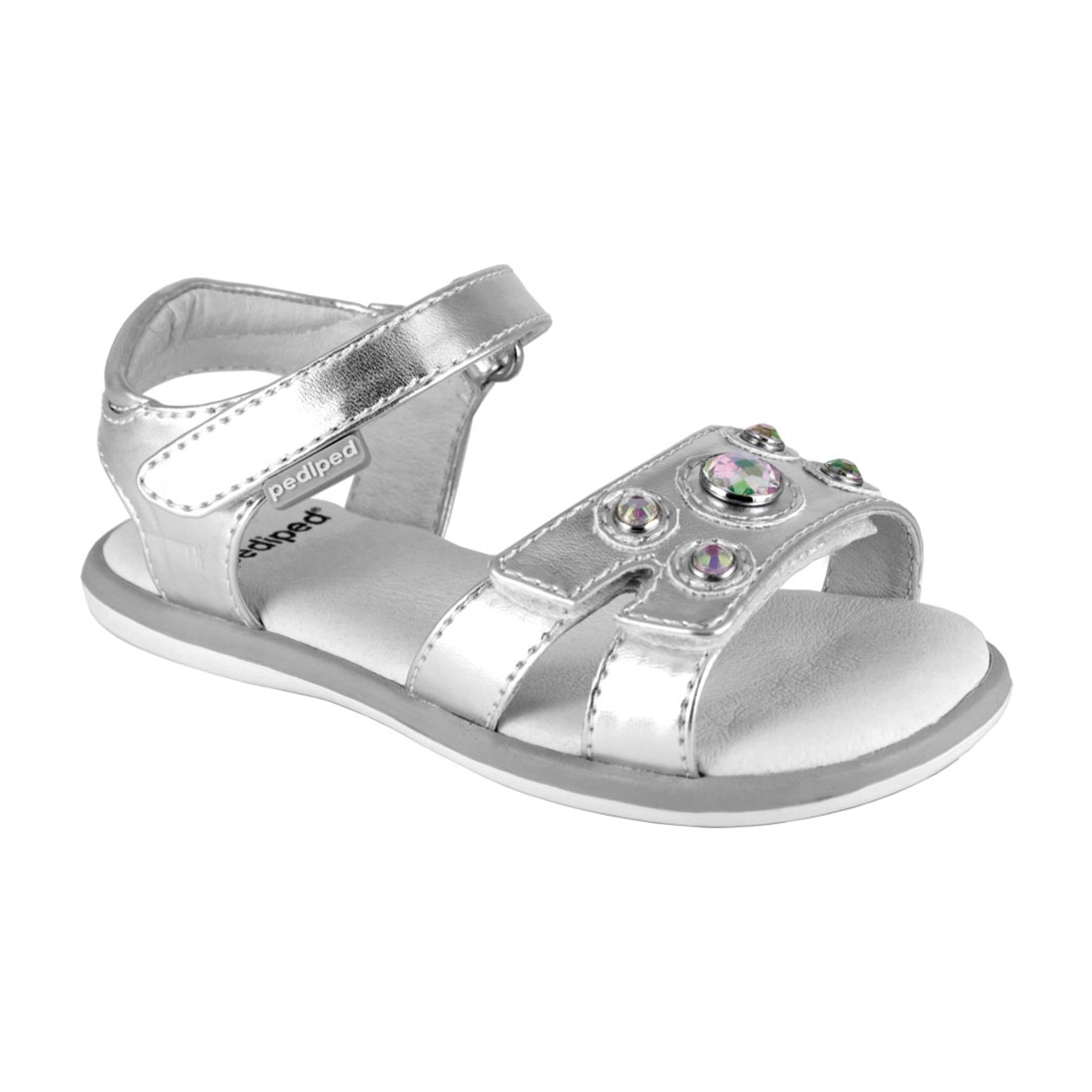 Wren Flex Rubber Sole Toddler Sandals Silver Pediped Wren flex rubber sole toddler sandals silver pediped