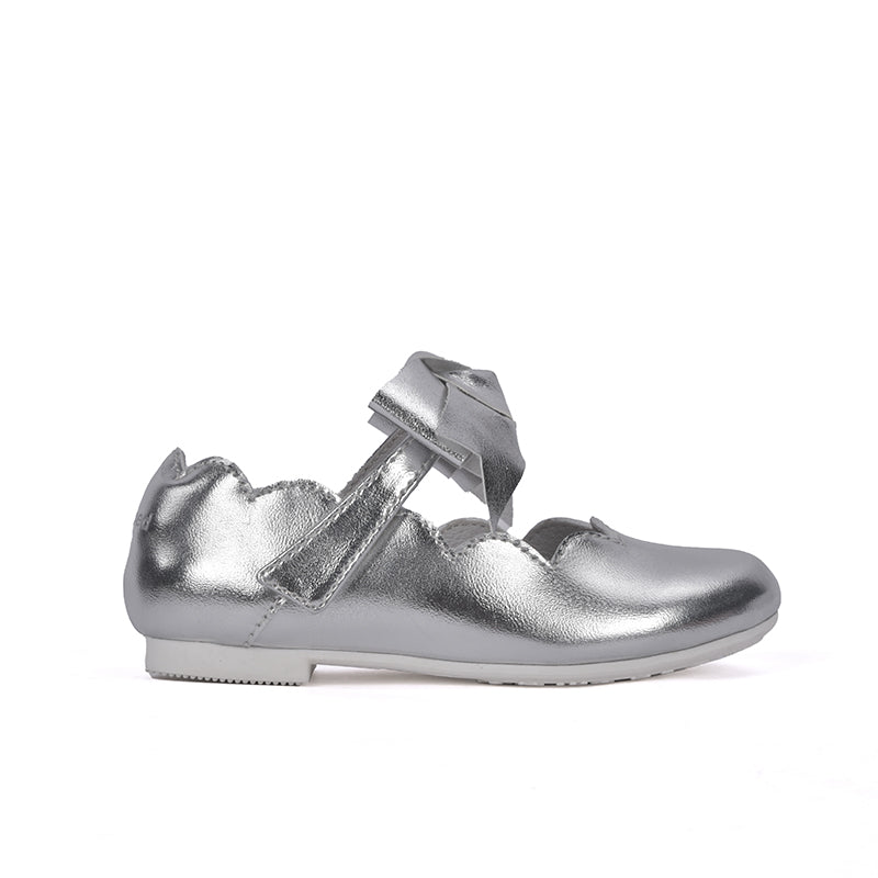 silver dress shoes Greya Flex Premium Kids Dress Shoes